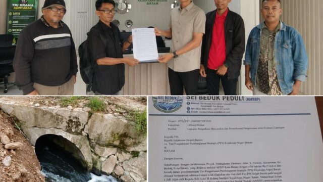 Tak Sekadar Isu, AMSBP Resmi Laporkan Dugaan “Pipa Hantu” Proyek Drainase Jalan S. Parman ke Kejari Batam
